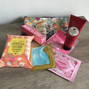 7 Pieces Beauty Bundle in a Beautiful Zipper Floral Cosmetic Bag